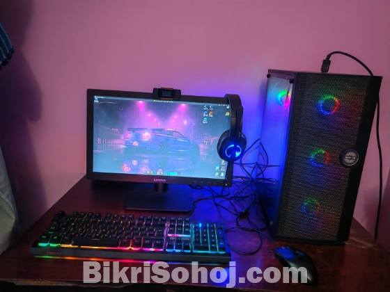 Full RGB Gaming & Work Setup – Ready to Use!